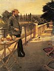 Henri Gervex An Elegant Man on a Terrace painting